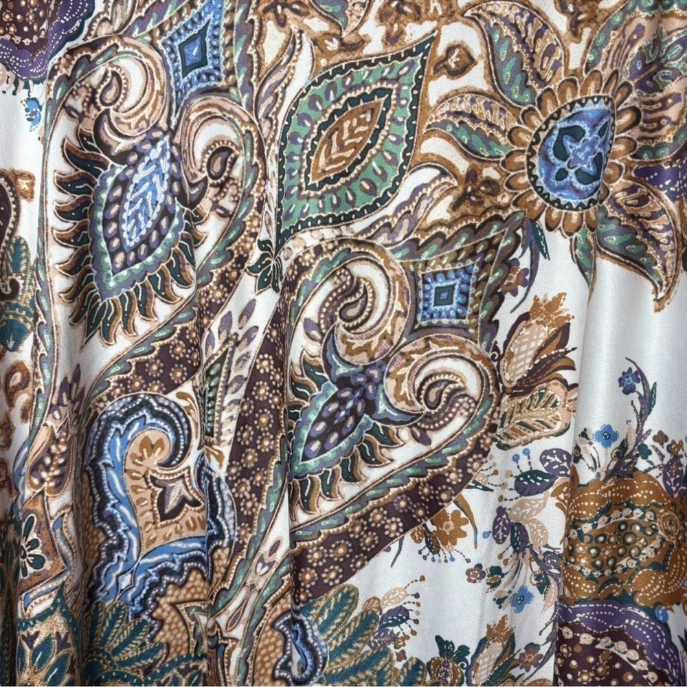 Chico’s L/XL Paisley Floral Poncho Top Multicolor NWT Boho Flowy Tunic - Picture 5 of 6